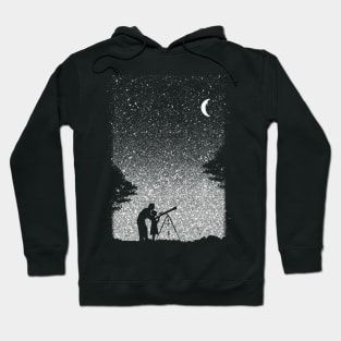 Father and daughter astronomy under the starry sky art observatory Hoodie